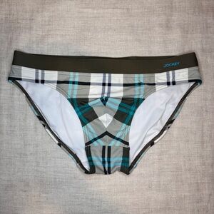 Jockey Blue and Green Swim Trunks